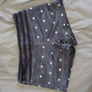 IAB MFG Women's No Ride Workout Running Shorts Blue Star Size S